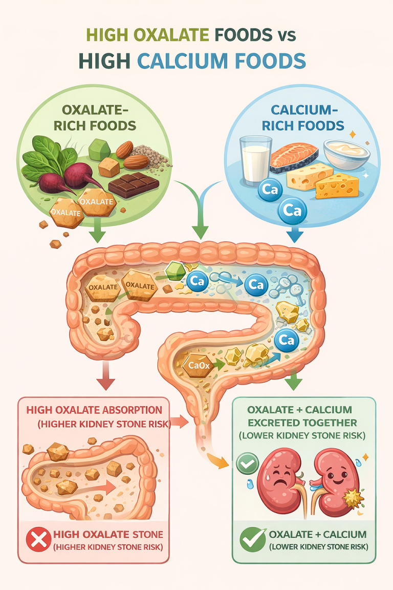 Oxalate vs calcium_ kidney stone risk